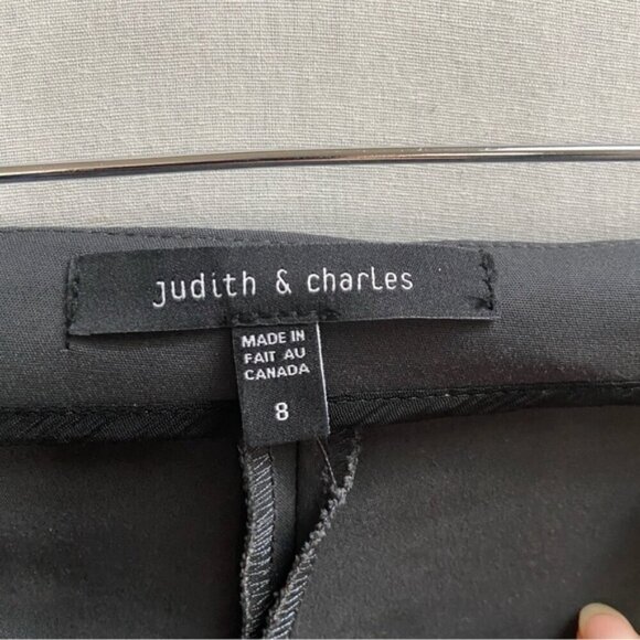 Judith & Charles cotton stretch cropped trousers pants Sz 8 - Picture 5 of 10